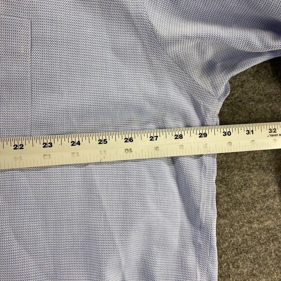 Pronto Uomo Shirt Men 18 Blue Button Up Collared Long Sleeve Pockets Regular Fit - Picture 5 of 7